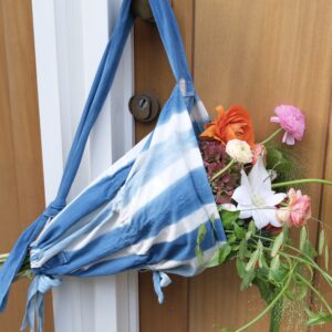 Mui × NORABI Japanese Indigo dyed Flower Bag